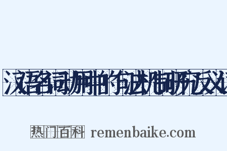 汉语名词动用中的句法机制研究反义词是什么意思的图片